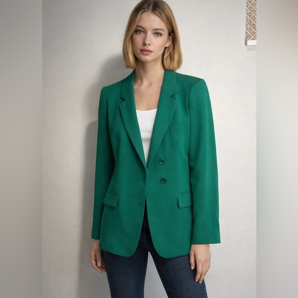 Sonia Rykiel Designer Green Tailored Blazer Large